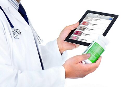 doctor studying a cure for prostatitis